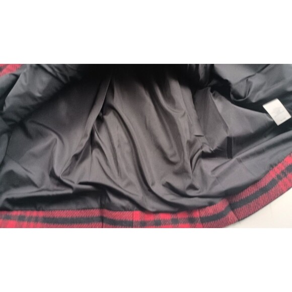J Jill Buffalo Plaid Peacoat Wool Size Small Black & Red Winter Jacket Holiday - Picture 11 of 14